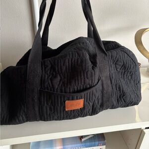PINK Victoria's Secret Black Duffel Bag Quilted Design